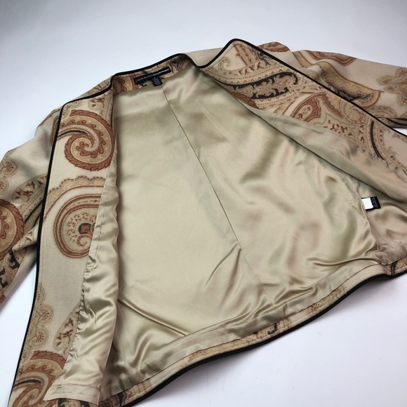 Vintage Paisley Riding Blazer Jacket 2 Wool Cashmere Equestrian Old Money Preppy - Picture 8 of 11